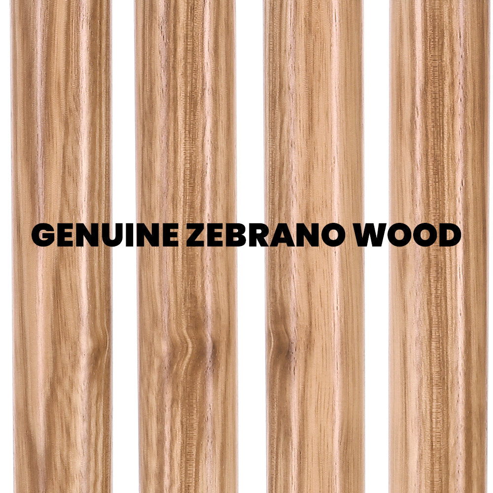 Genuine Striped Zebrano Derby Walking Cane with Natural Design Derby Classic Walking Canes - Tophatter Daily Deals