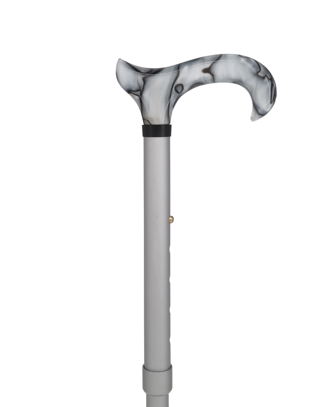 Stunning Acrylic Grey Folding Pearlz Cane-Adjustable & Foldable Pearl Swirl Lucite Designer Walking Canes - Tophatter Daily Deals