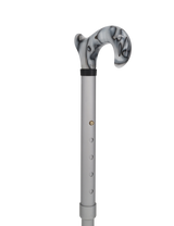 Stunning Acrylic Grey Folding Pearlz Cane-Adjustable & Foldable Pearl Swirl Lucite Designer Walking Canes - Tophatter Daily Deals
