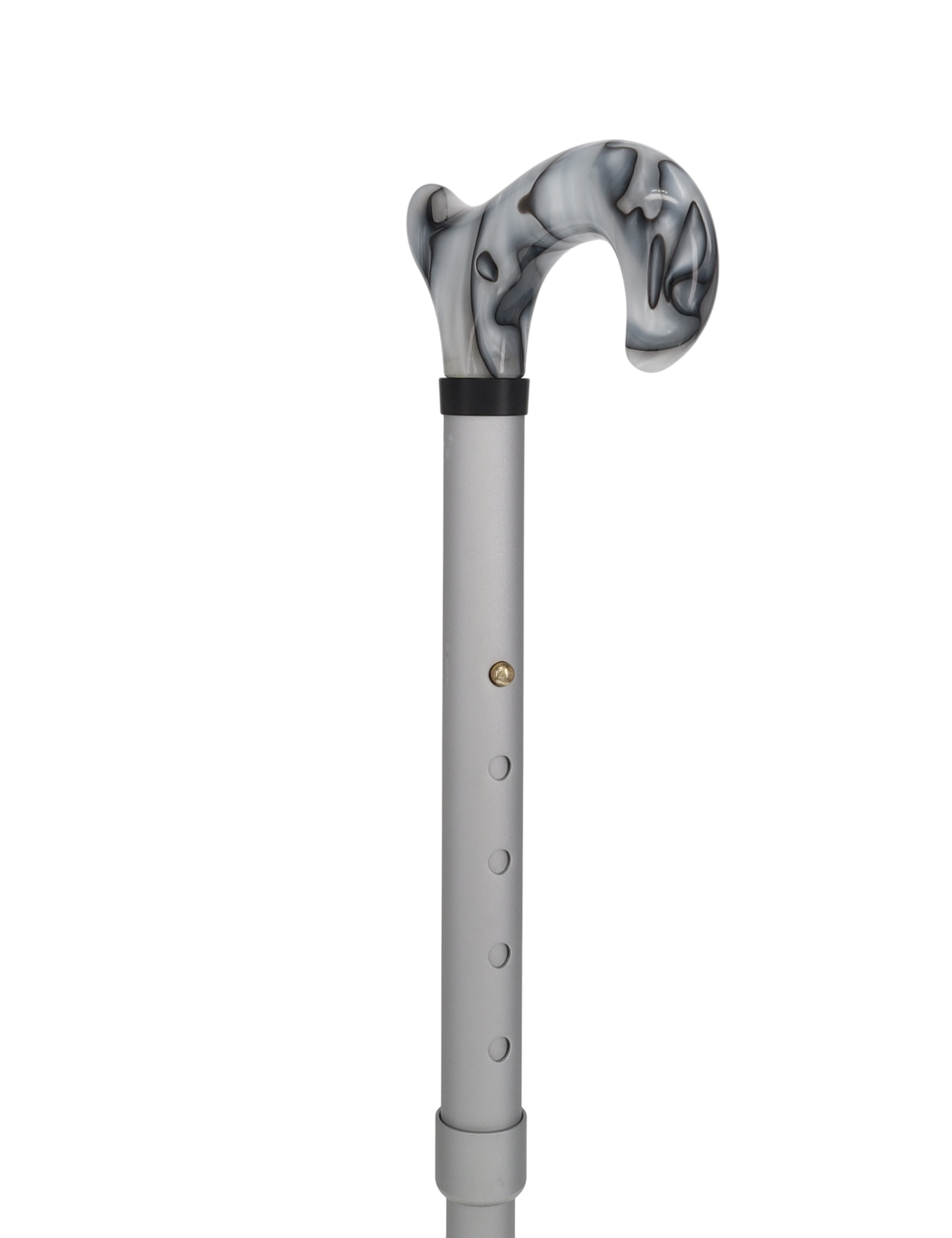 Stunning Acrylic Grey Folding Pearlz Cane-Adjustable & Foldable Pearl Swirl Lucite Designer Walking Canes - Tophatter Daily Deals