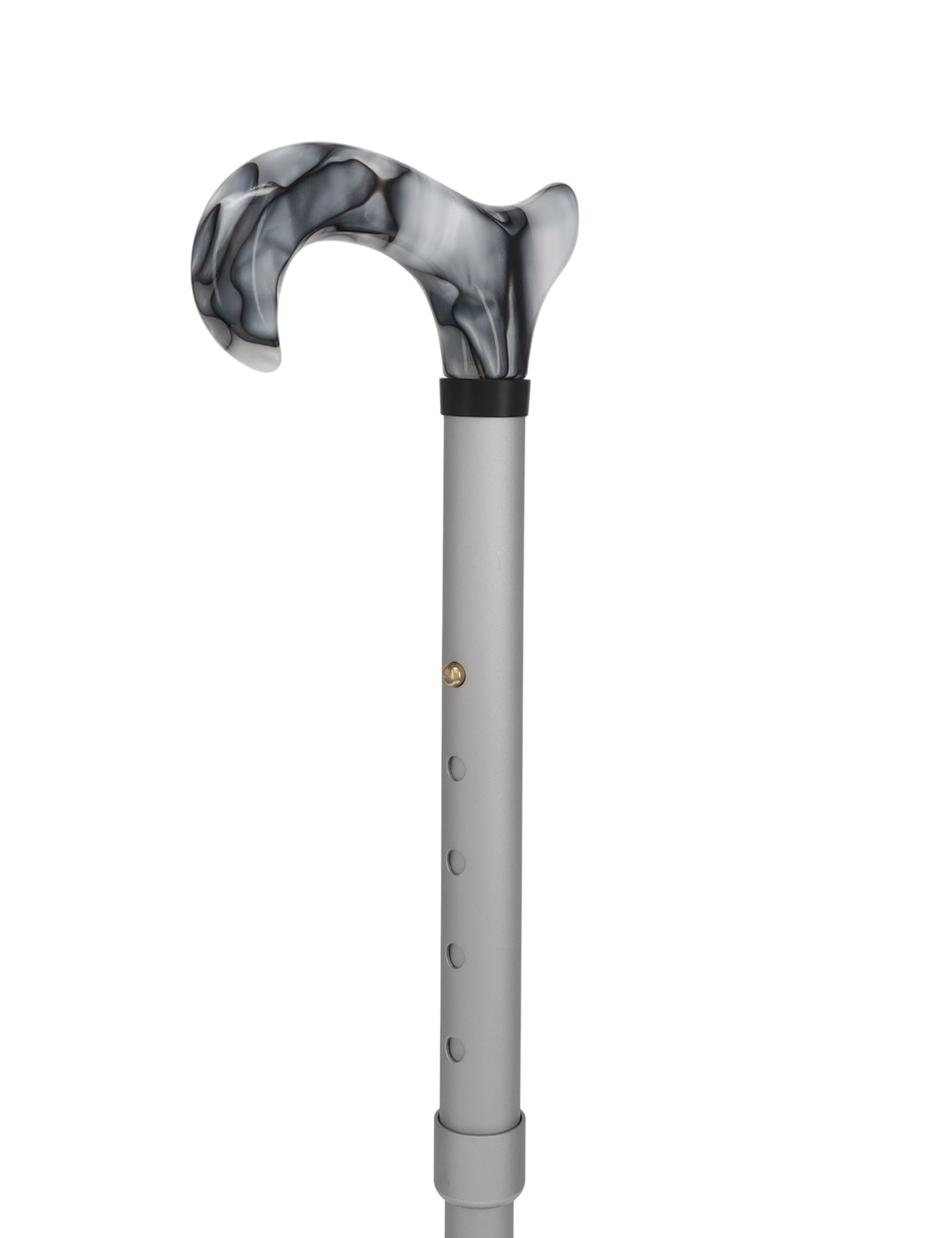 Stunning Acrylic Grey Folding Pearlz Cane-Adjustable & Foldable Pearl Swirl Lucite Designer Walking Canes - Tophatter Daily Deals