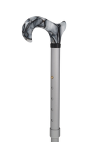 Stunning Acrylic Grey Folding Pearlz Cane-Adjustable & Foldable Pearl Swirl Lucite Designer Walking Canes - Tophatter Daily Deals