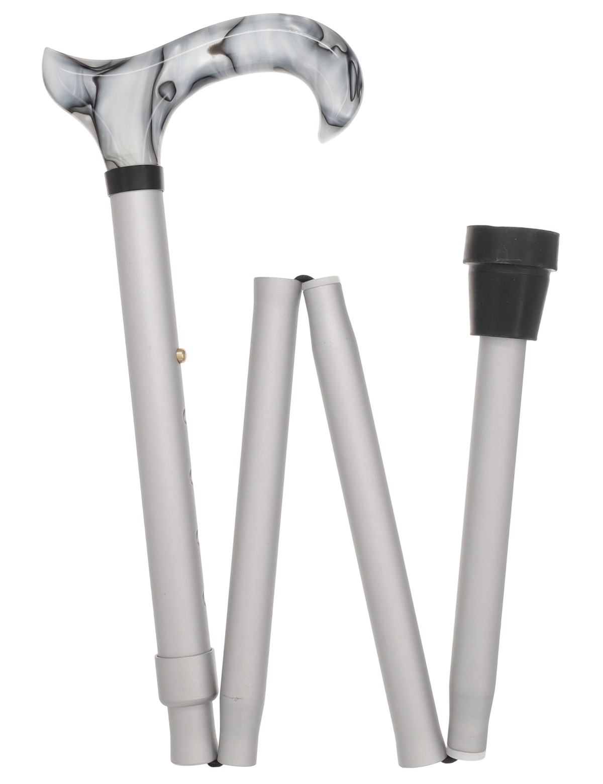 Stunning Acrylic Grey Folding Pearlz Cane-Adjustable & Foldable Pearl Swirl Lucite Designer Walking Canes - Tophatter Daily Deals