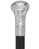 Knob Premium Chrome Brass Cane: Laser-Etched Custom Shaft Plated Handle Walking Canes - Tophatter Daily Deals