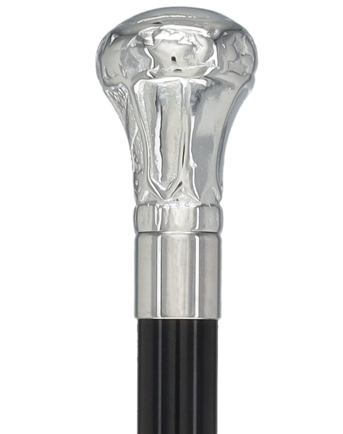 Knob Premium Chrome Brass Cane: Laser-Etched Custom Shaft Plated Handle Walking Canes - Tophatter Daily Deals