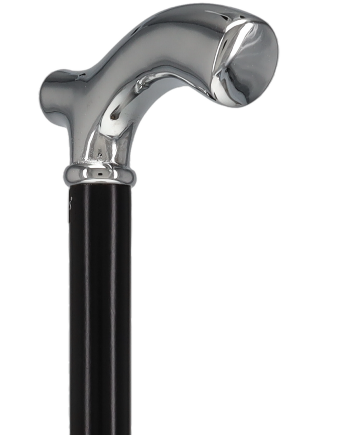 Formal Petite Black Chrome Fritz Cane, Slim & Beechwood Shaft Plated Handle Walking Canes - Tophatter Daily Deals