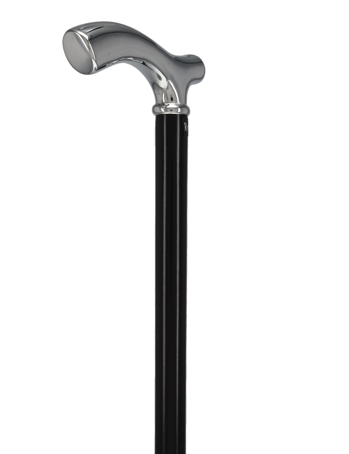 Formal Petite Black Chrome Fritz Cane, Slim & Beechwood Shaft Plated Handle Walking Canes - Tophatter Daily Deals