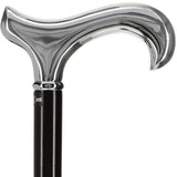 Formal Luxury Chrome Derby Cane: Silver Collar & SafeTbase Safetbase Canes - Tophatter Daily Deals