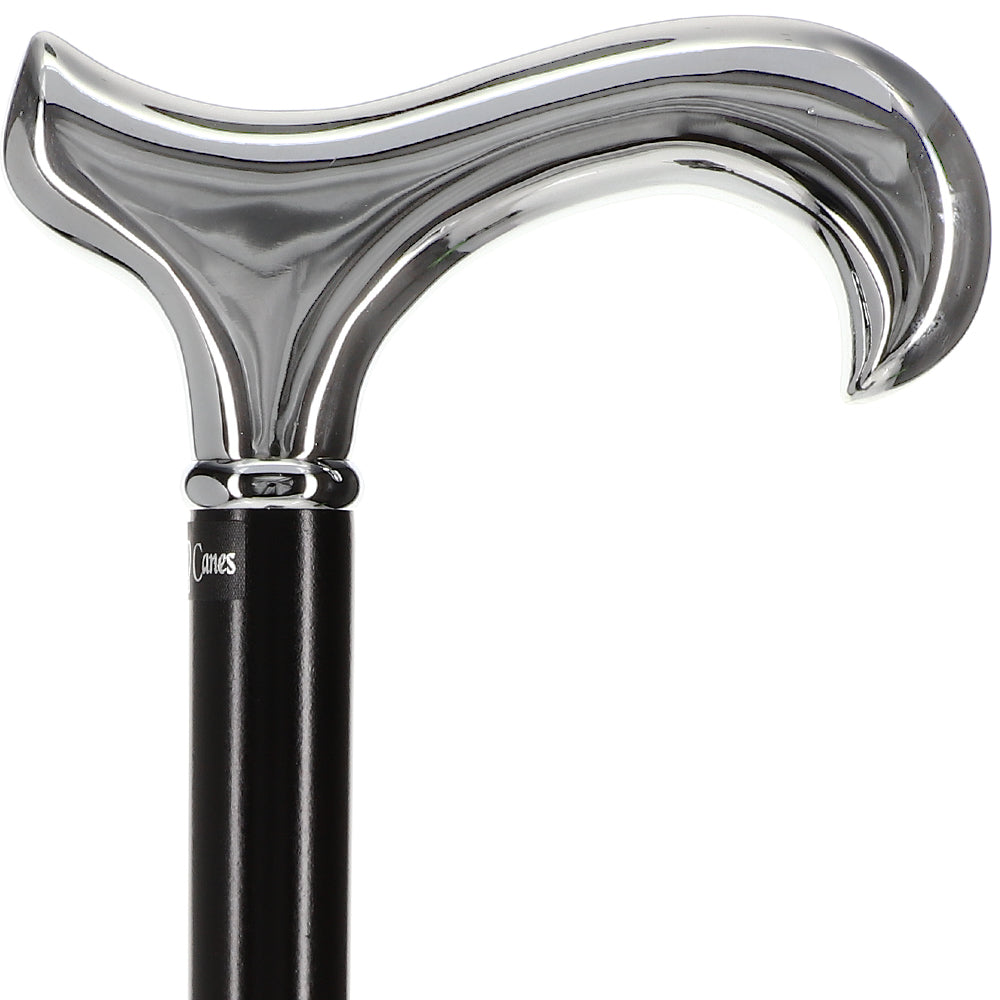 Formal Luxury Chrome Derby Cane: Silver Collar & SafeTbase Safetbase Canes - Tophatter Daily Deals