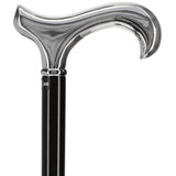 Formal Luxury Chrome Derby Cane: Silver Collar & SafeTbase Safetbase Canes - Tophatter Daily Deals