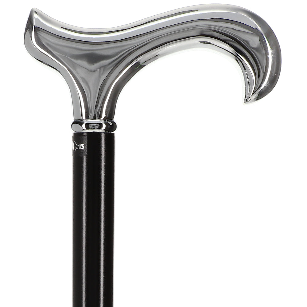 Formal Luxury Chrome Derby Cane: Silver Collar & SafeTbase Safetbase Canes - Tophatter Daily Deals