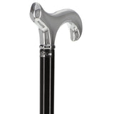 Formal Luxury Chrome Derby Cane: Silver Collar & SafeTbase Safetbase Canes - Tophatter Daily Deals