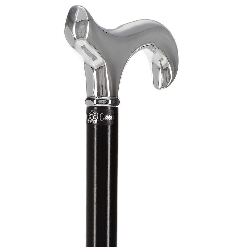 Formal Luxury Chrome Derby Cane: Silver Collar & SafeTbase Safetbase Canes - Tophatter Daily Deals