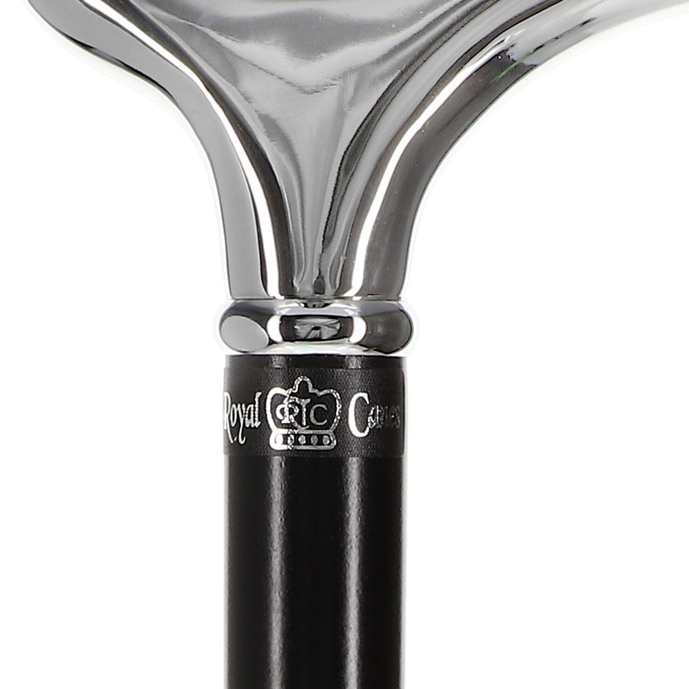 Formal Luxury Chrome Derby Cane: Silver Collar & SafeTbase Safetbase Canes - Tophatter Daily Deals
