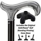 Formal Luxury Chrome Derby Cane: Silver Collar & SafeTbase Safetbase Canes - Tophatter Daily Deals