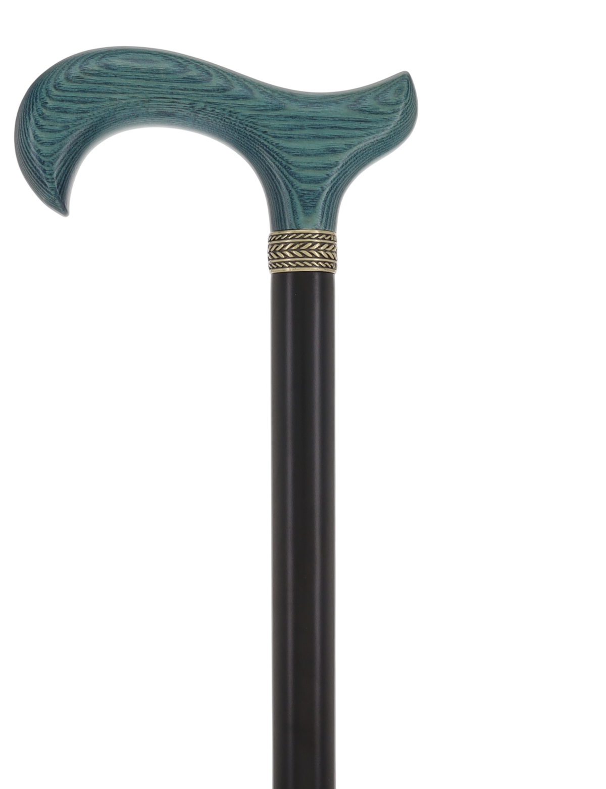 Derby Handle - Standard Size (Blue, Black, Pewter Collar) Derby Classic Walking Canes - Tophatter Daily Deals