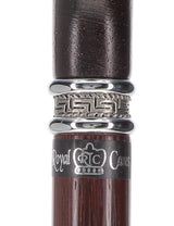 Textured Exotic Wenge Wood Derby Cane: Intricate Pewter Collar Derby Classic Walking Canes - Tophatter Daily Deals