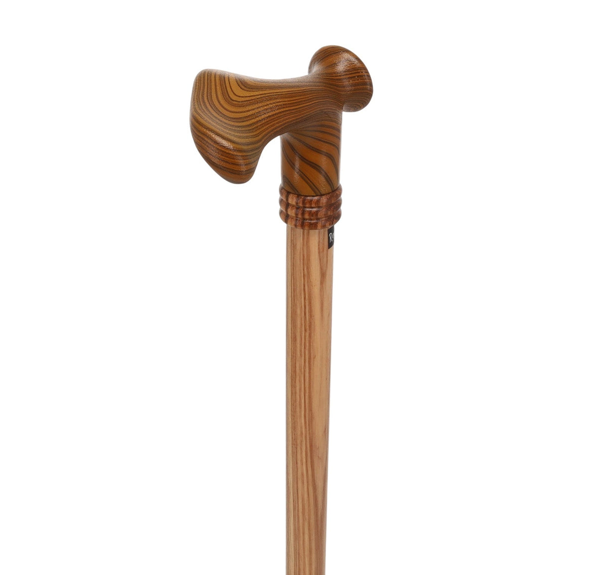 Contour Palm Grip Cane - Zebrano Wood, Ergonomic Comfort Anatomically Correct - Tophatter Daily Deals