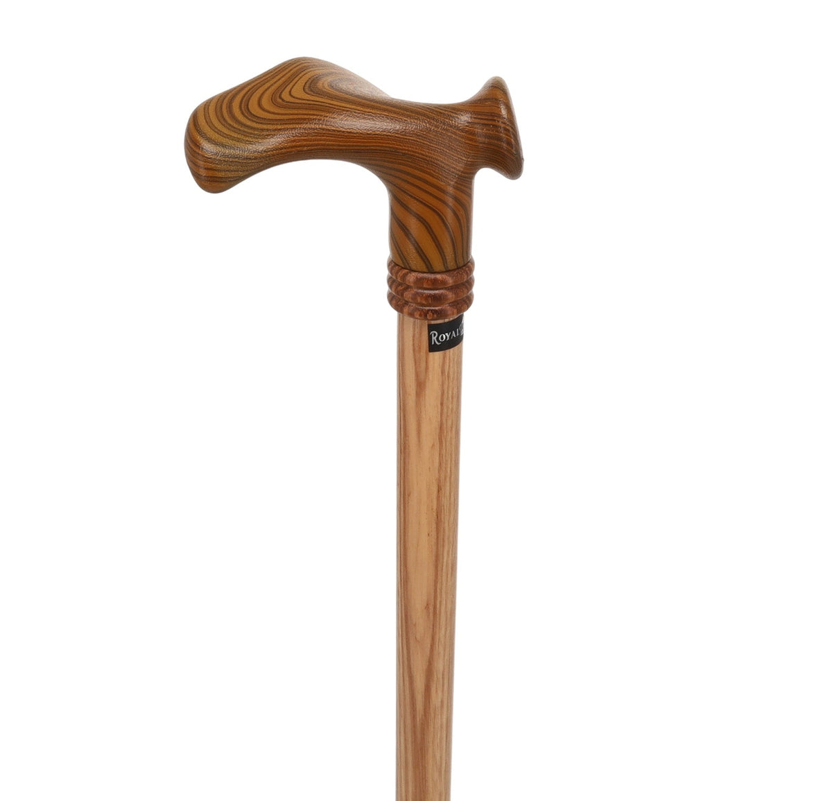 Contour Palm Grip Cane - Zebrano Wood, Ergonomic Comfort Anatomically Correct - Tophatter Daily Deals