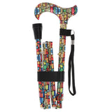 Mosaic Stained: Designer Pattern Folding Adjustable Cane Folding Canes - Tophatter Daily Deals