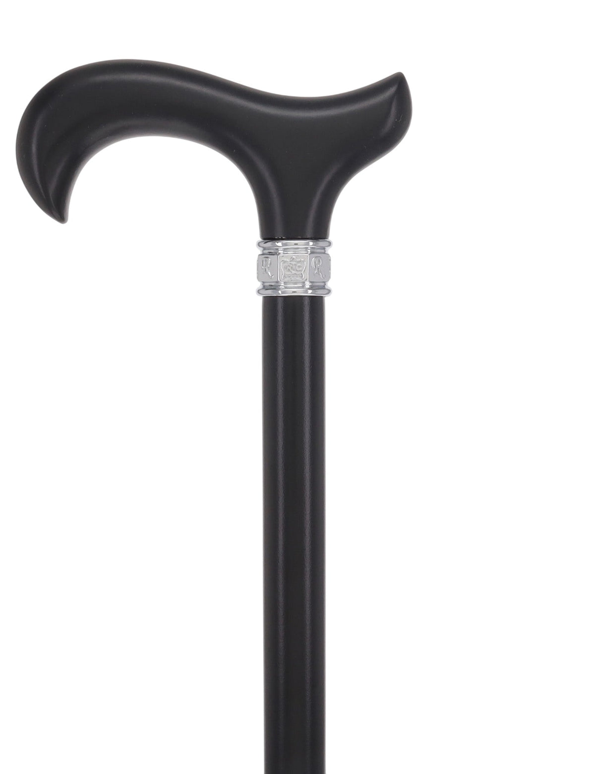 Elegant Black Beechwood Derby - Embossed Pewter Collar Classic Wood Canes - Tophatter Daily Deals