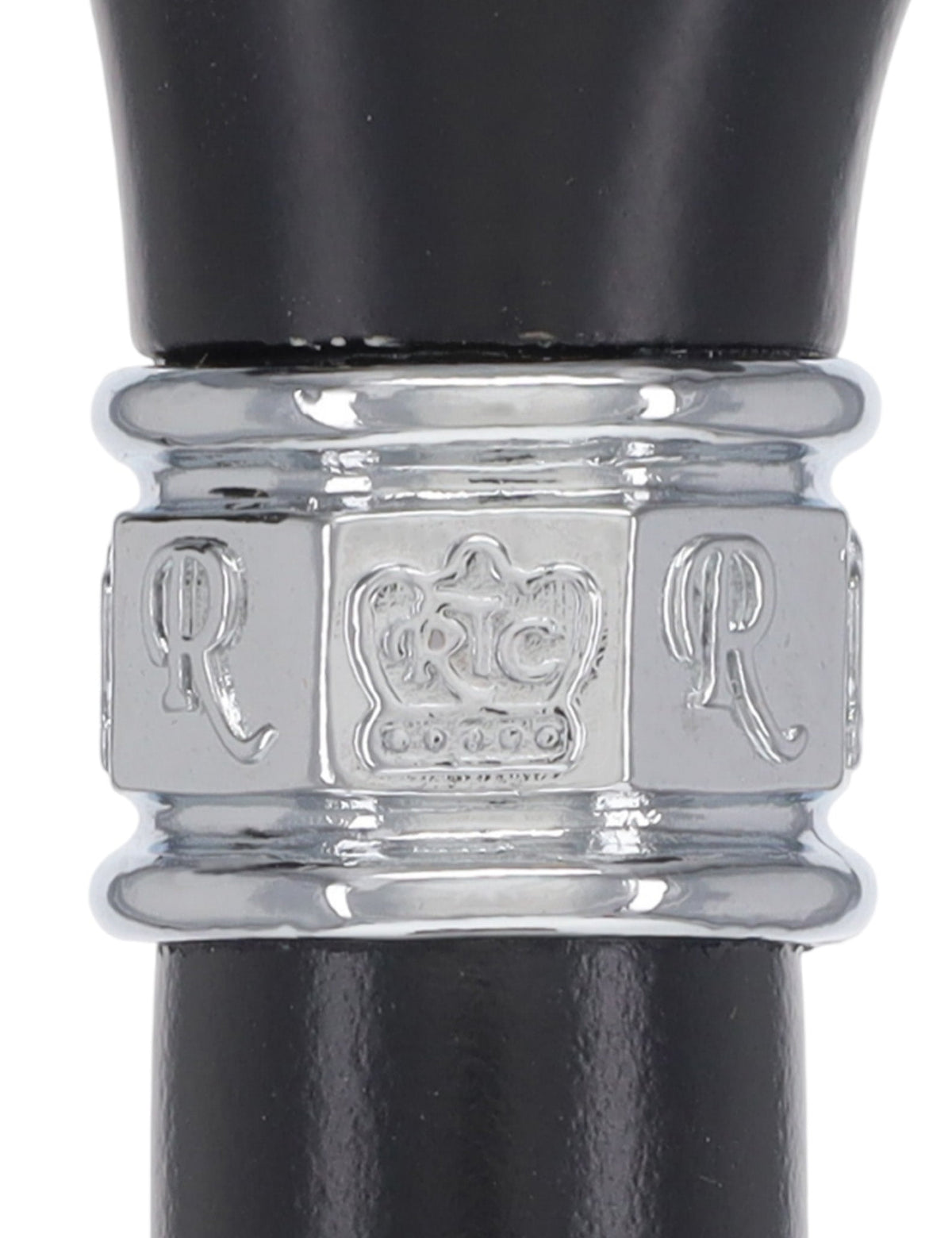 Elegant Black Beechwood Derby - Embossed Pewter Collar Classic Wood Canes - Tophatter Daily Deals