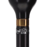 Timeless Black & Gold Elegance Knob Walking Stick Knob Handled Canes - Tophatter Daily Deals