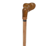 Comfort Palm Grip Cane - Zebrano Wood & Collar Anatomically Correct - Tophatter Daily Deals