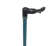 Comfy Denim Blue Palm-Grip Cane: Ash Wood Shaft & Wooden Collar Palm Hand Grip Canes - Tophatter Daily Deals