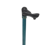 Comfy Denim Blue Palm-Grip Cane: Ash Wood Shaft & Wooden Collar Palm Hand Grip Canes - Tophatter Daily Deals