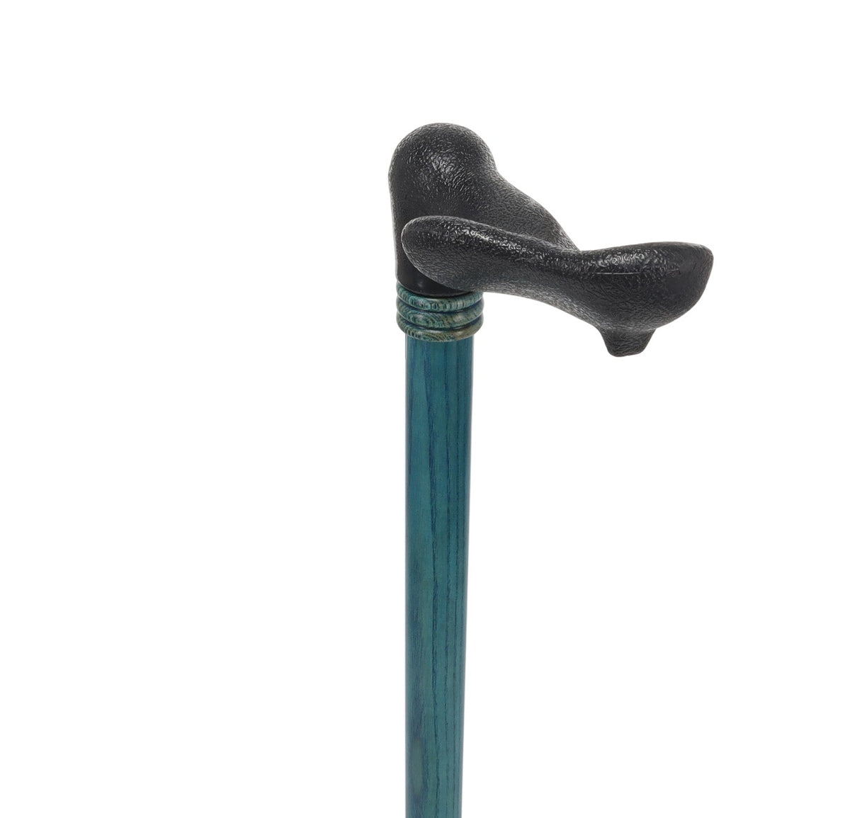 Comfy Denim Blue Palm-Grip Cane: Ash Wood Shaft & Wooden Collar Palm Hand Grip Canes - Tophatter Daily Deals