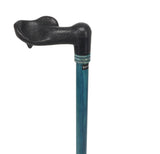 Comfy Denim Blue Palm-Grip Cane: Ash Wood Shaft & Wooden Collar Palm Hand Grip Canes - Tophatter Daily Deals