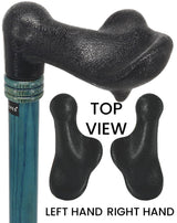 Comfy Denim Blue Palm-Grip Cane: Ash Wood Shaft & Wooden Collar Left Hand Palm Hand Grip Canes - Tophatter Daily Deals