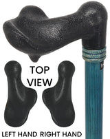 Comfy Denim Blue Palm-Grip Cane: Ash Wood Shaft & Wooden Collar Right Hand Palm Hand Grip Canes - Tophatter Daily Deals