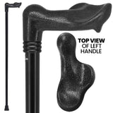 Comfy Black Palm-Grip Cane: Beechwood Shaft & Collar Palm Hand Grip Canes - Tophatter Daily Deals