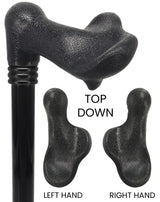 Comfy Black Palm-Grip Cane: Beechwood Shaft & Collar Palm Hand Grip Canes - Tophatter Daily Deals