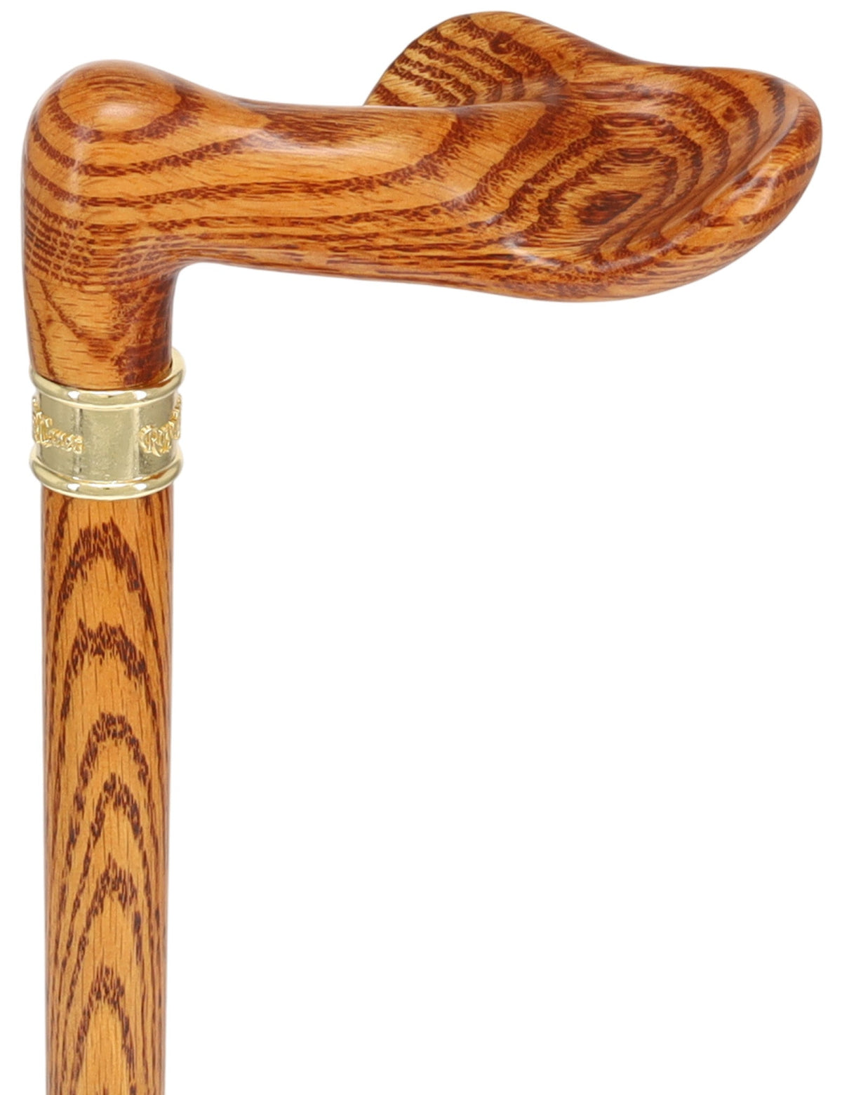 Luxury Oak Palm Grip Walking Cane - Ergonomic Comfort Palm Hand Grip Canes - Tophatter Daily Deals