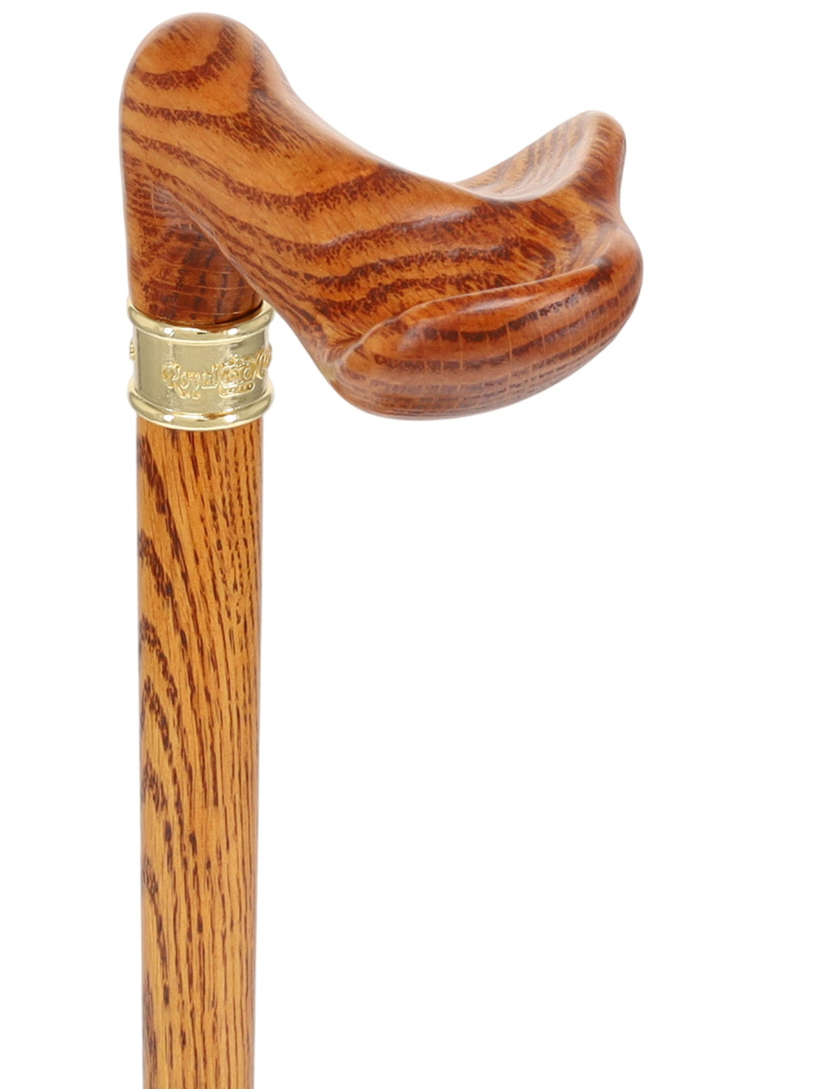 Luxury Oak Palm Grip Walking Cane - Ergonomic Comfort Palm Hand Grip Canes - Tophatter Daily Deals