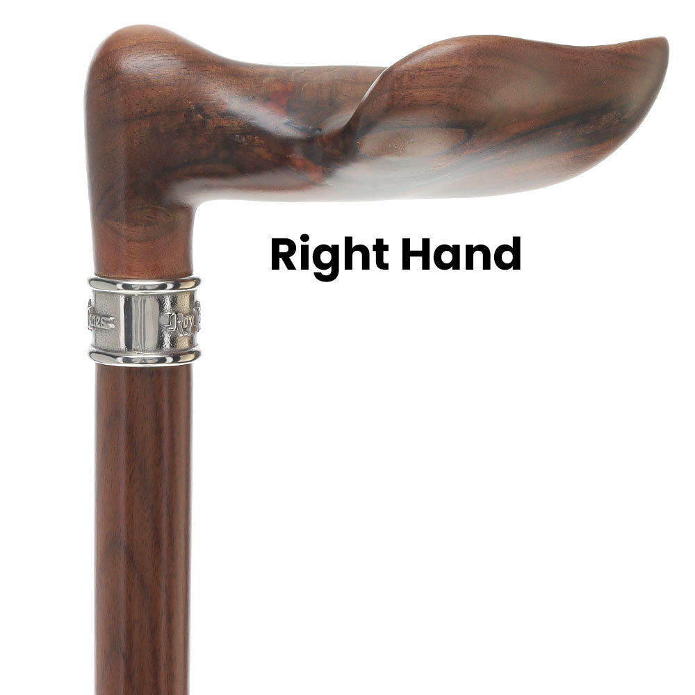 Luxury Walnut Palm Grip Walking Cane - Ergonomic Comfort - Tophatter Daily Deals