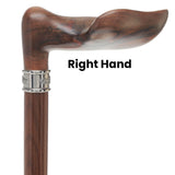 Luxury Walnut Palm Grip Walking Cane - Ergonomic Comfort - Tophatter Daily Deals