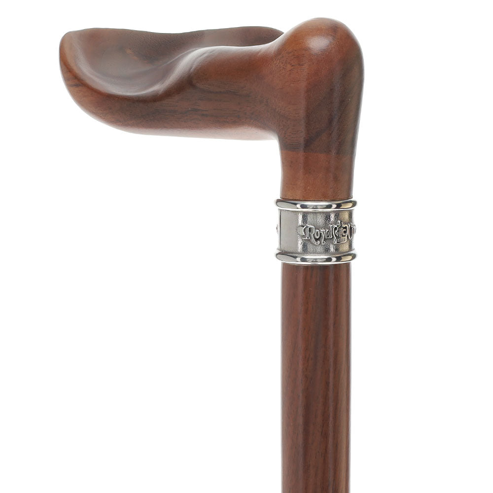 Luxury Walnut Palm Grip Walking Cane - Ergonomic Comfort - Tophatter Daily Deals