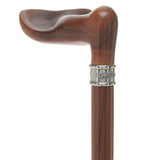 Luxury Walnut Palm Grip Walking Cane - Ergonomic Comfort - Tophatter Daily Deals