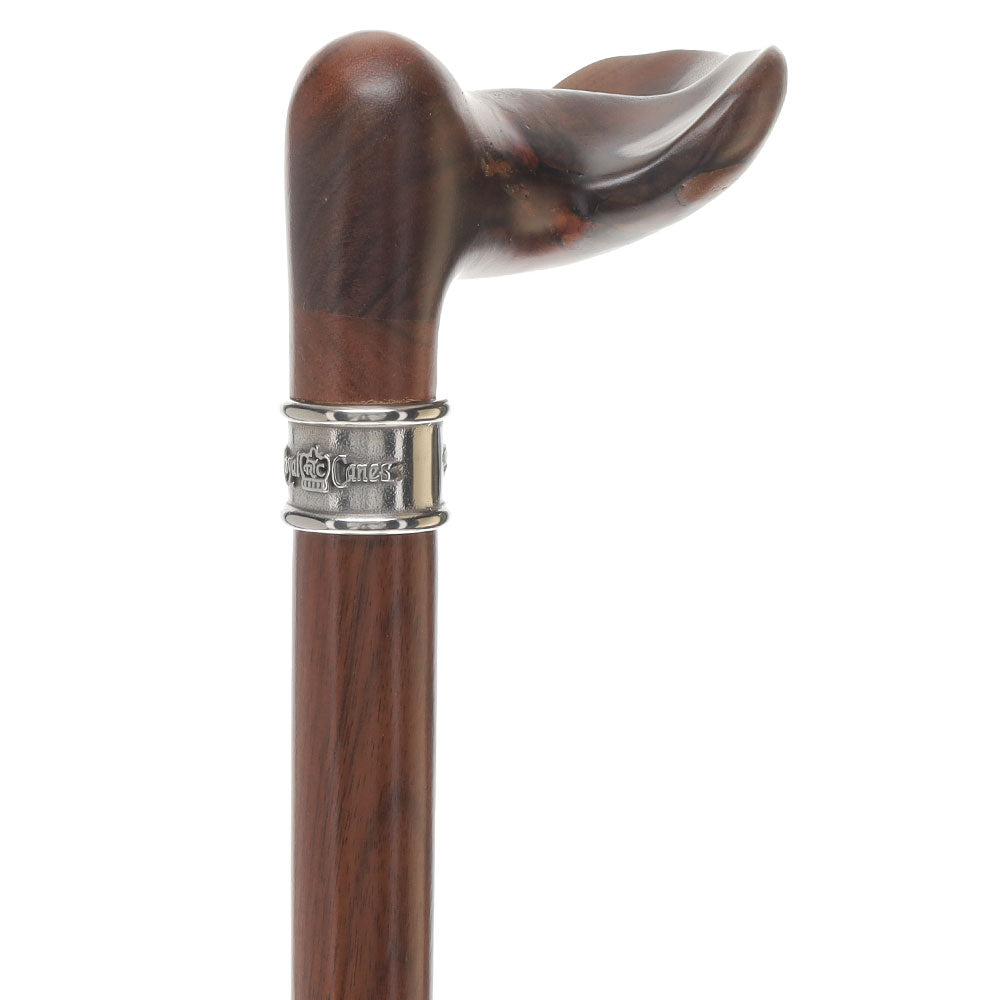 Luxury Walnut Palm Grip Walking Cane - Ergonomic Comfort - Tophatter Daily Deals