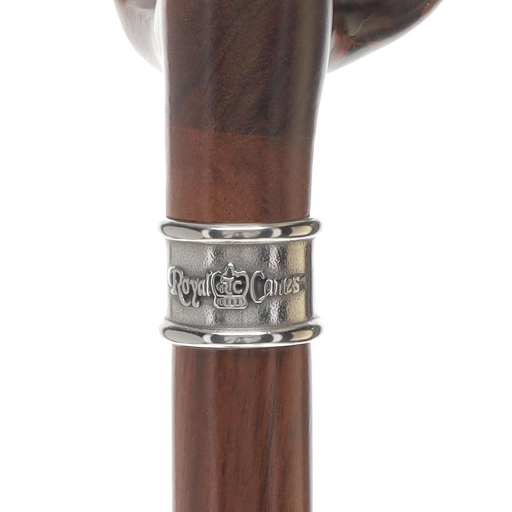Luxury Walnut Palm Grip Walking Cane - Ergonomic Comfort - Tophatter Daily Deals