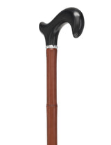 Bamboo Shaft Cane: Elegant Design, Black Beechwood Derby - Tophatter Daily Deals