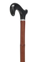Bamboo Shaft Cane: Elegant Design, Black Beechwood Derby - Tophatter Daily Deals