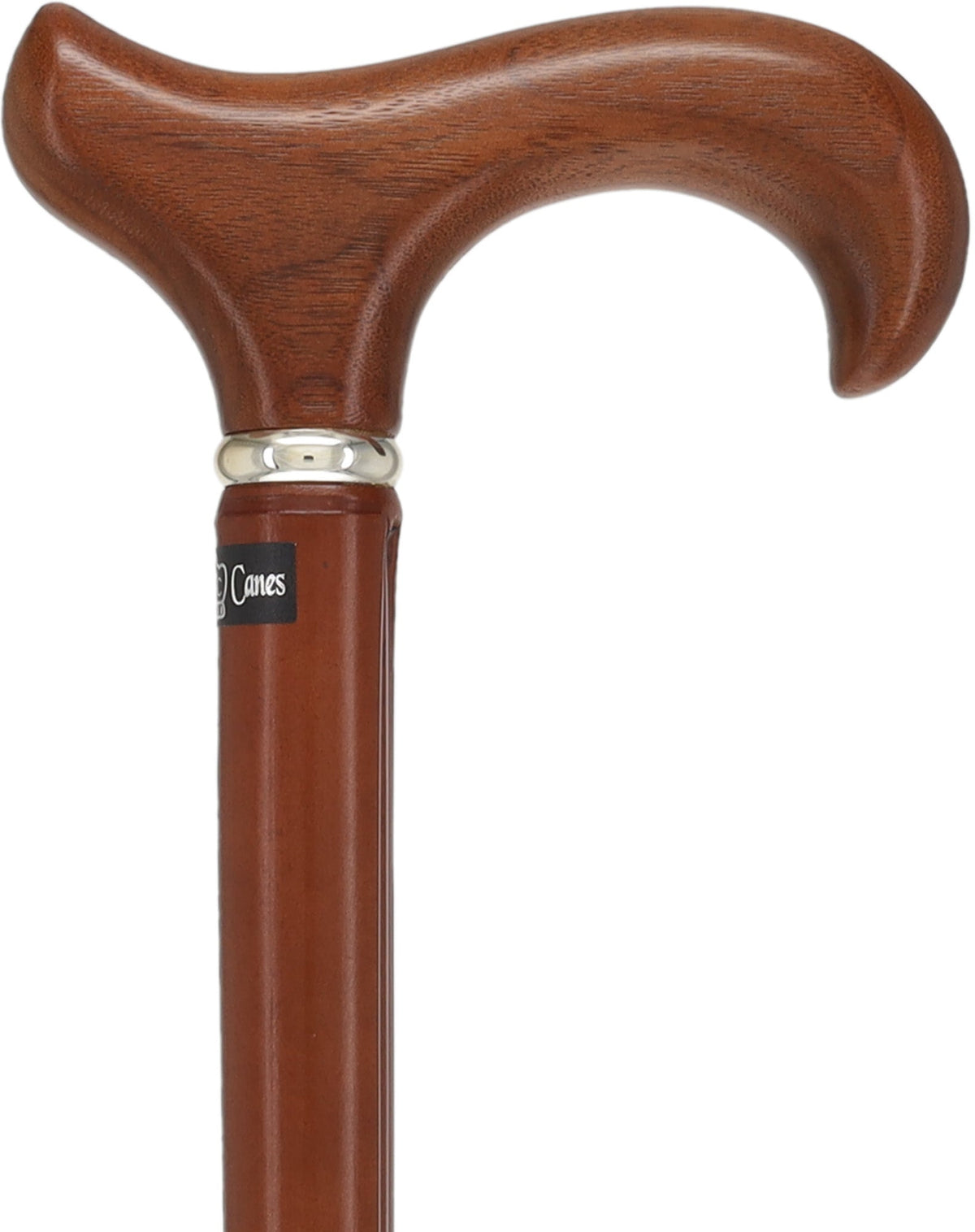 Bamboo Shaft Cane with Walnut Derby Handle: Elegant Design Derby Classic Walking Canes - Tophatter Daily Deals