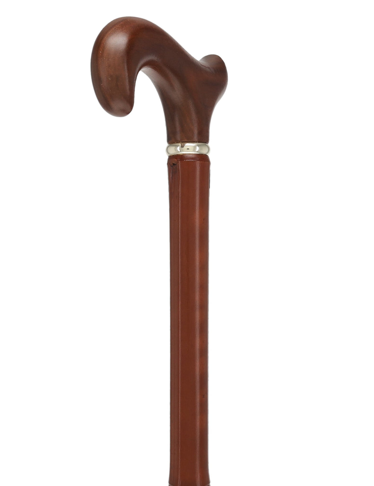 Bamboo Shaft Cane with Walnut Derby Handle: Elegant Design Derby Classic Walking Canes - Tophatter Daily Deals