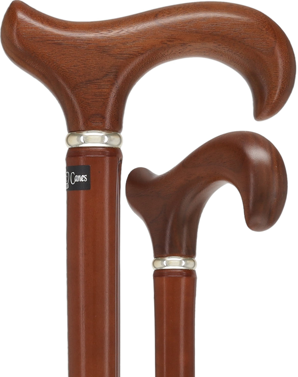 Bamboo Shaft Cane with Walnut Derby Handle: Elegant Design Derby Classic Walking Canes - Tophatter Daily Deals