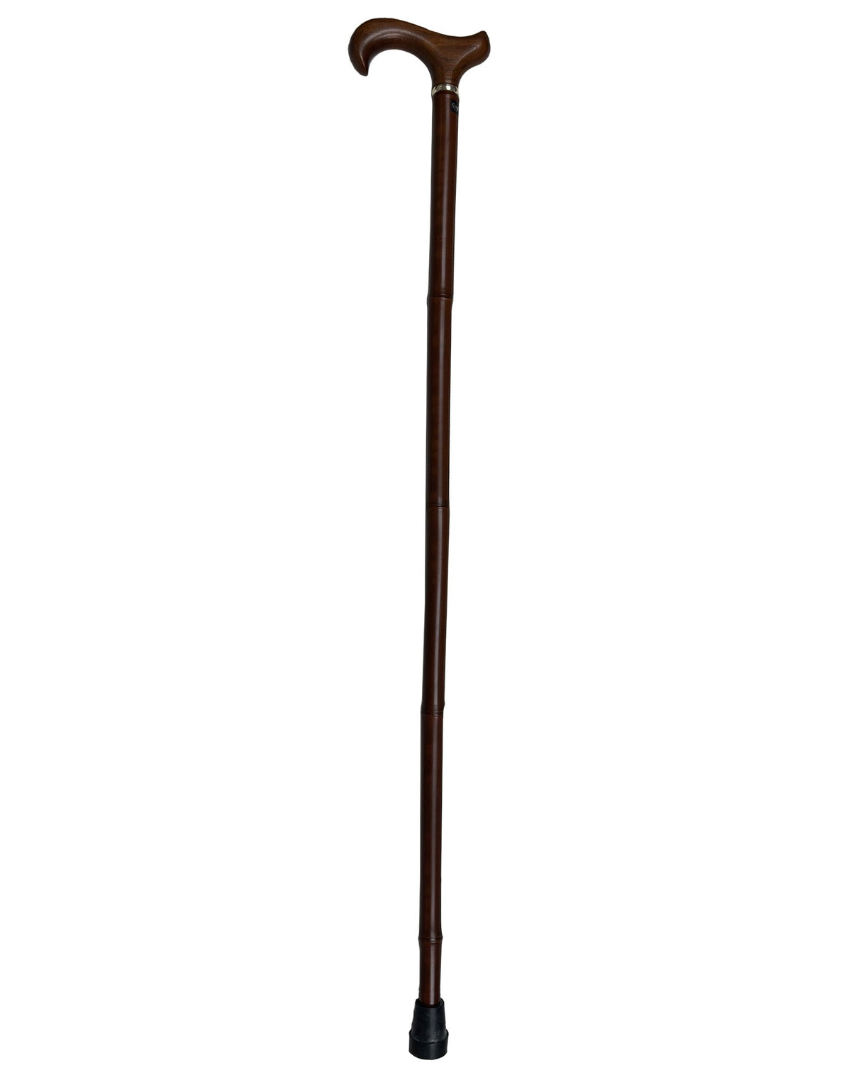 Bamboo Shaft Cane with Walnut Derby Handle: Elegant Design Derby Classic Walking Canes - Tophatter Daily Deals